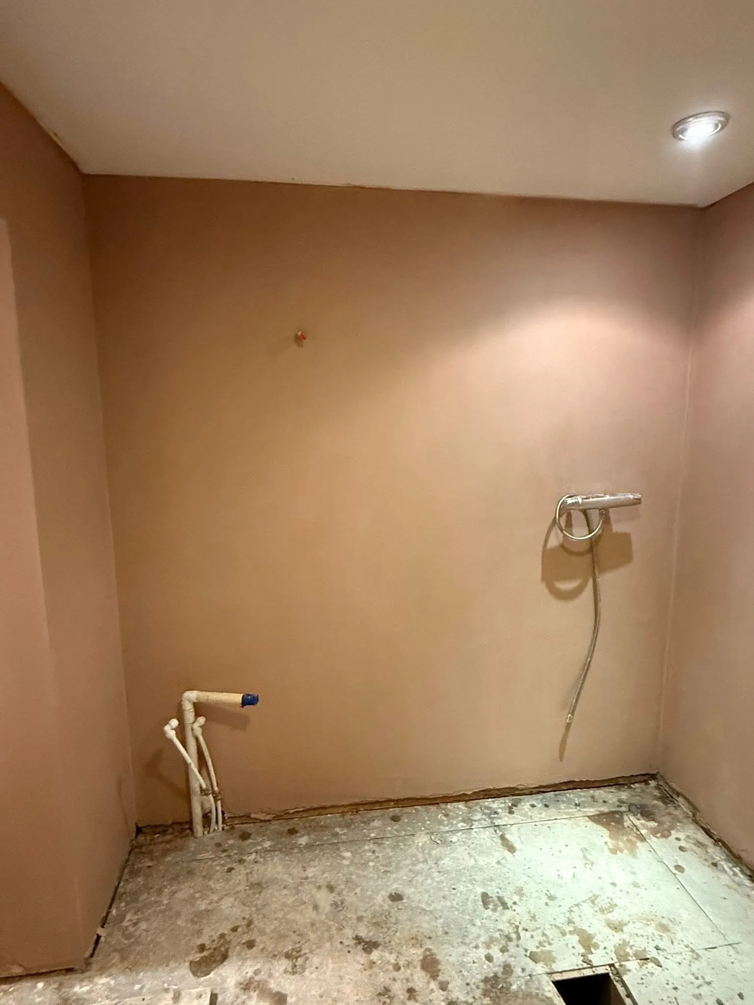 Bathroom plastering job mid-renovation (2 of 4)